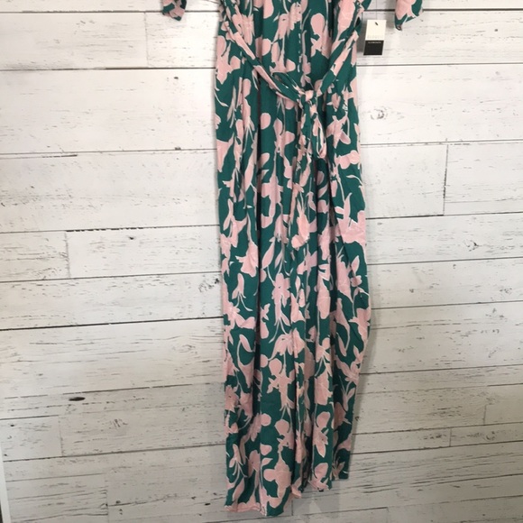 Nwt Eloquii Elements kimono sleeve Jumpsuit green pink floral multiple sizes - Picture 9 of 12